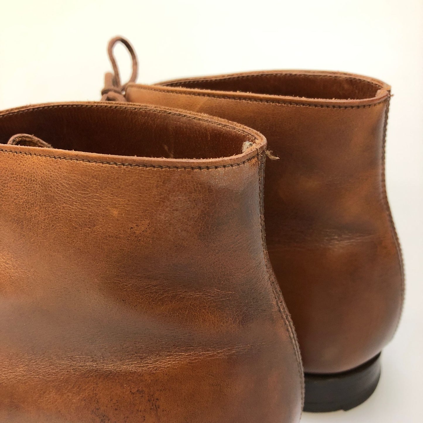 クロケット&ジョーンズ チャッカブーツ チャートシー スエード ライトブラウン メンズ サイズUK7E CROCKETT&JONES CHERTSEY ブーツ 約25.5cm【LA】【中古】