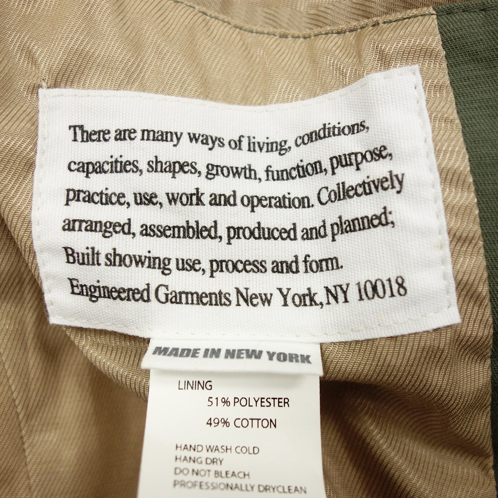 エンジニアードガーメンツ フリークスストア別注 チェスターコート ポリエステル&コットン カーキ系 サイズM Engineered Garments for FREAK'S STORE【LA】