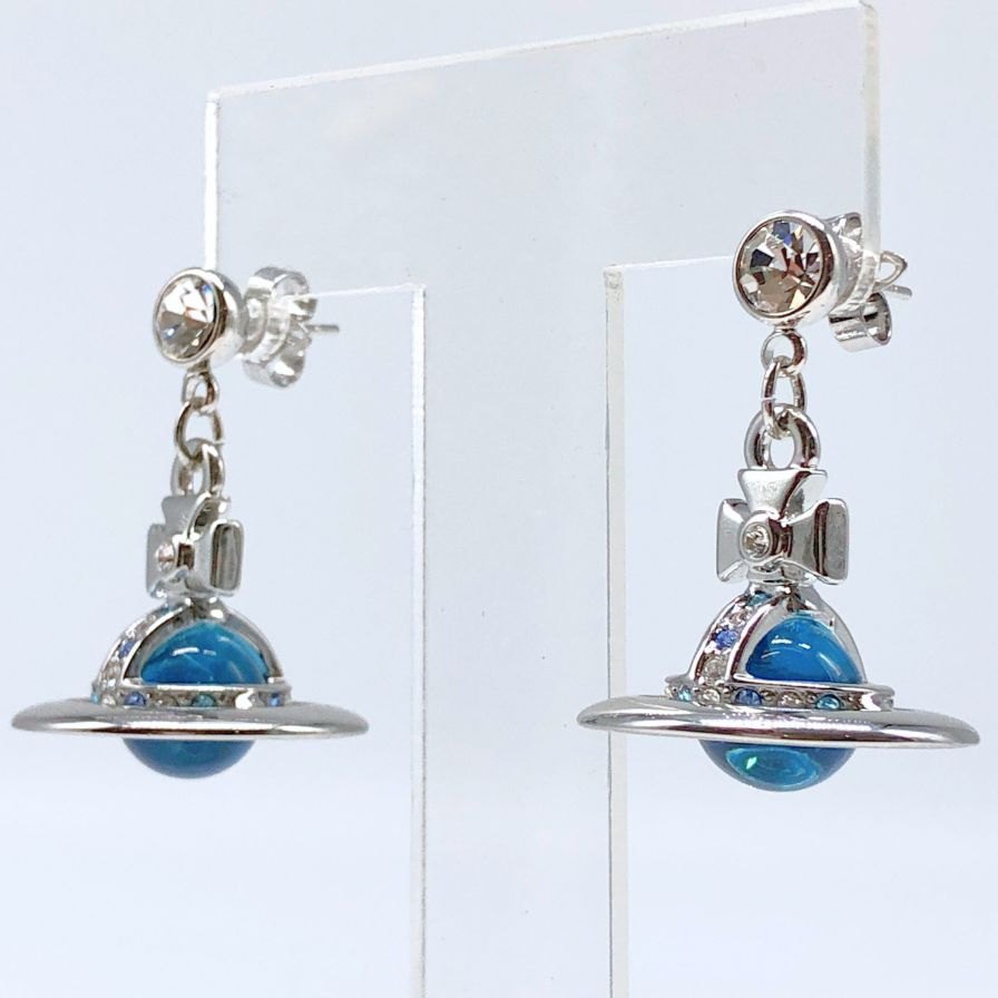 Vivienne Westwood タイニーオーブピアス　シルバー×ライトブルー Vivienne Westwood｜タイニーオーブピアス シルバー×ブルー