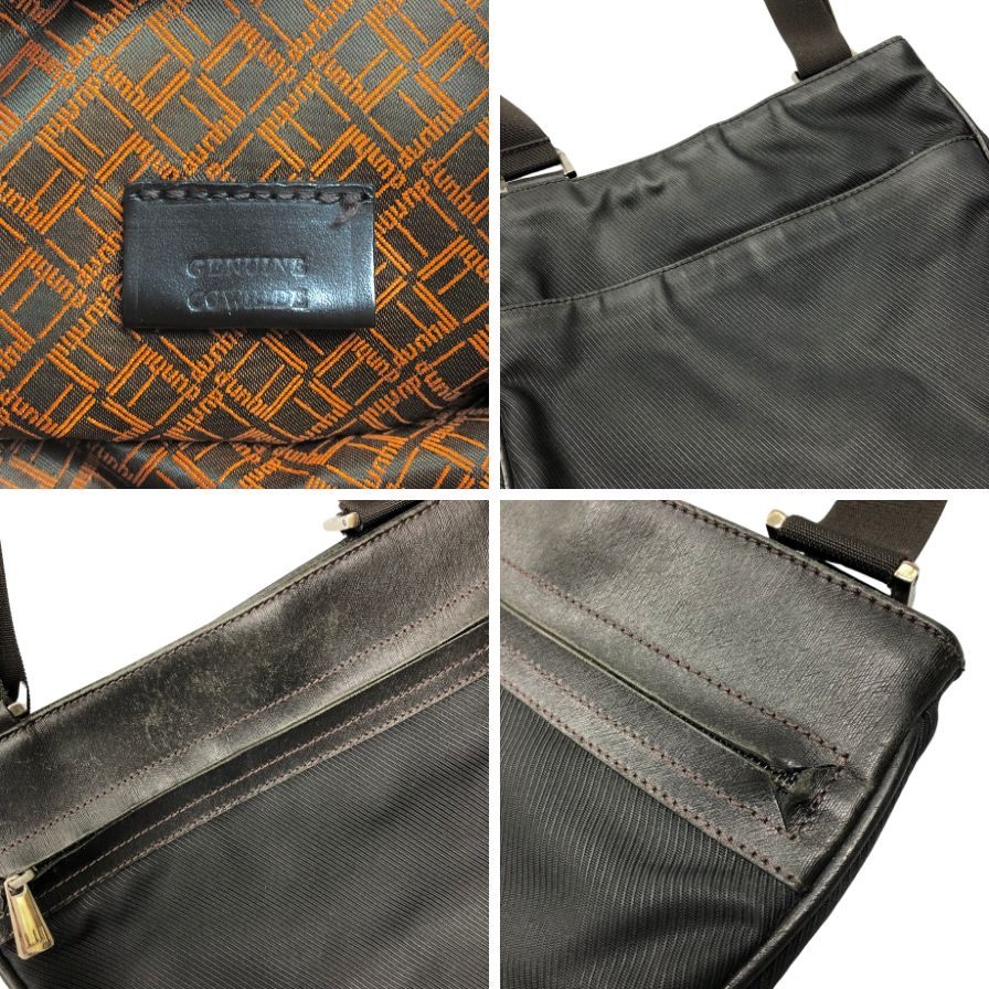 ダンヒル ショルダーバッグ ナイロン レザー ブラック メンズ dunhill【AFE4】