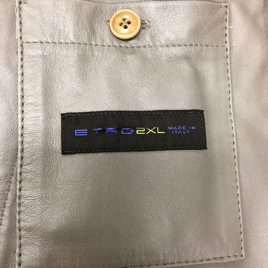 極美品◆エトロ ムートンコート シープスキン サイズXL ブラウン ETRO 【AFF22】