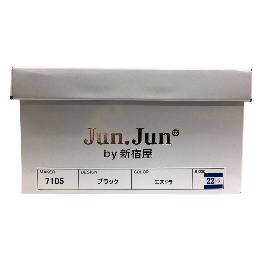 ジュンジュンバイ新宿屋 パンプス ヒール レザー 7105 ブラック サイズ22.5cm レディース Jun.Jun by shinjukuya 約22.5cm【7-13】