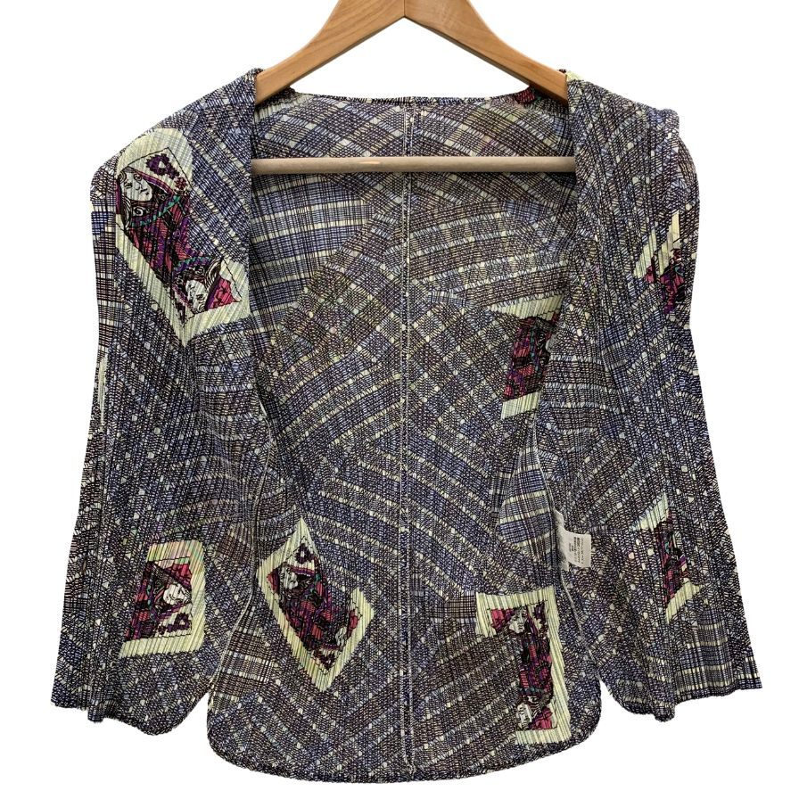 プリーツプリーズ イッセイミヤケ セットアップ トランプ柄 レディース サイズ3 PP73-JH796 PP73-JJ793 PLEATS PLEASE ISSEY MIYAKE【AFB7】