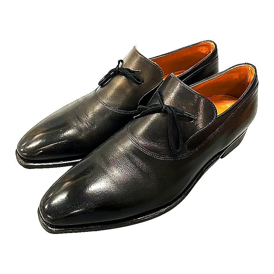 中古◆コルテ レザーシューズ Arca 2アイレット ダービー 本革 スムースレザー ブラック メンズ サイズ8 CORTHAY 約26.5cm【LA】