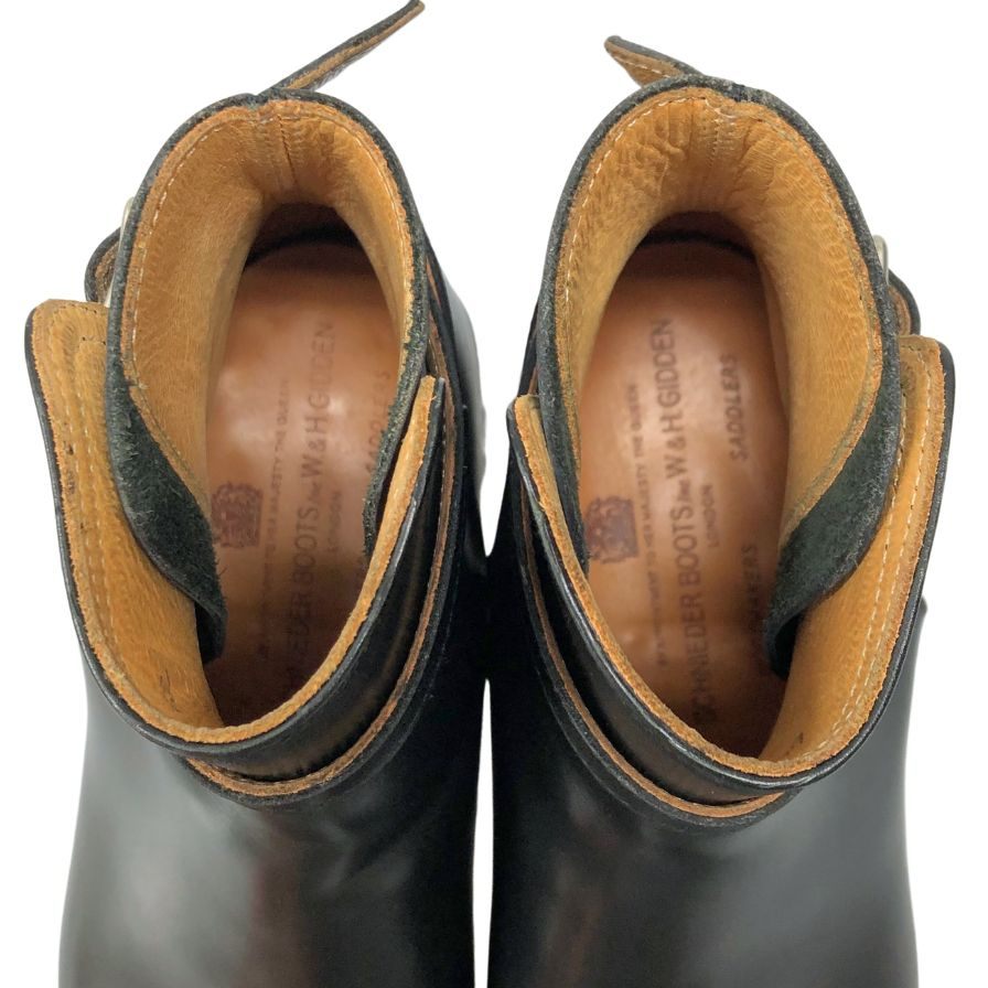 シュナイダーブーツ ジョッパーブーツ 52ラスト サイズ6.5 カーフレザー ブラック Schnieder Boots Jodhpurs Boots ブーツ 約25.0cm【LA】【中古】
