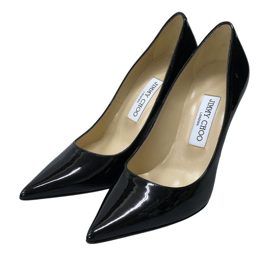 ジミーチュウ パンプス アベル パテントレザー ブラック レディース サイズ37 JIMMY CHOO 約23.0cm【AFD3】