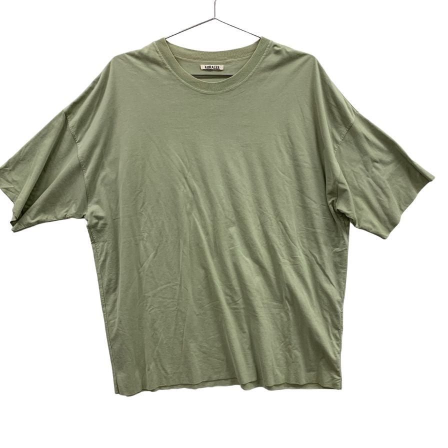 中古◆オーラリー ハイゲージ ダブルクロス Tシャツ A00T01DC オリーブ サイズ5 メンズ AURALEE HIGH GAUGE DOUBLE CLOTH TEE 【AFB28】
