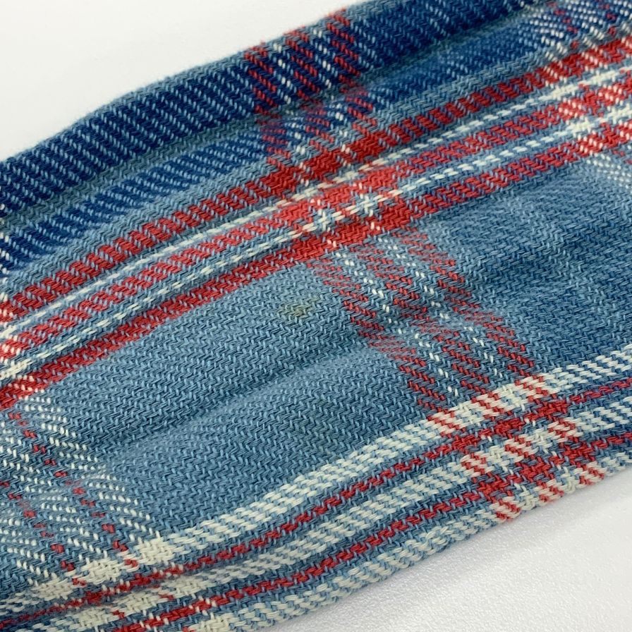 中古◆ダブルアールエル ラルフローレン 長袖シャツ チェック ブルー系 メンズ サイズXS RRL RALPH LAUREN 【AFB27】