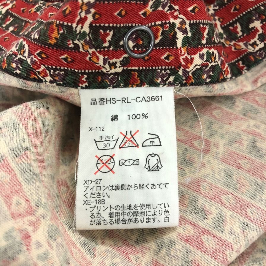 美品◆ポロ ラルフローレン ウエスタンシャツ パールボタン 総柄 サイズM POLO RALPH LAUREN 【AFB27】