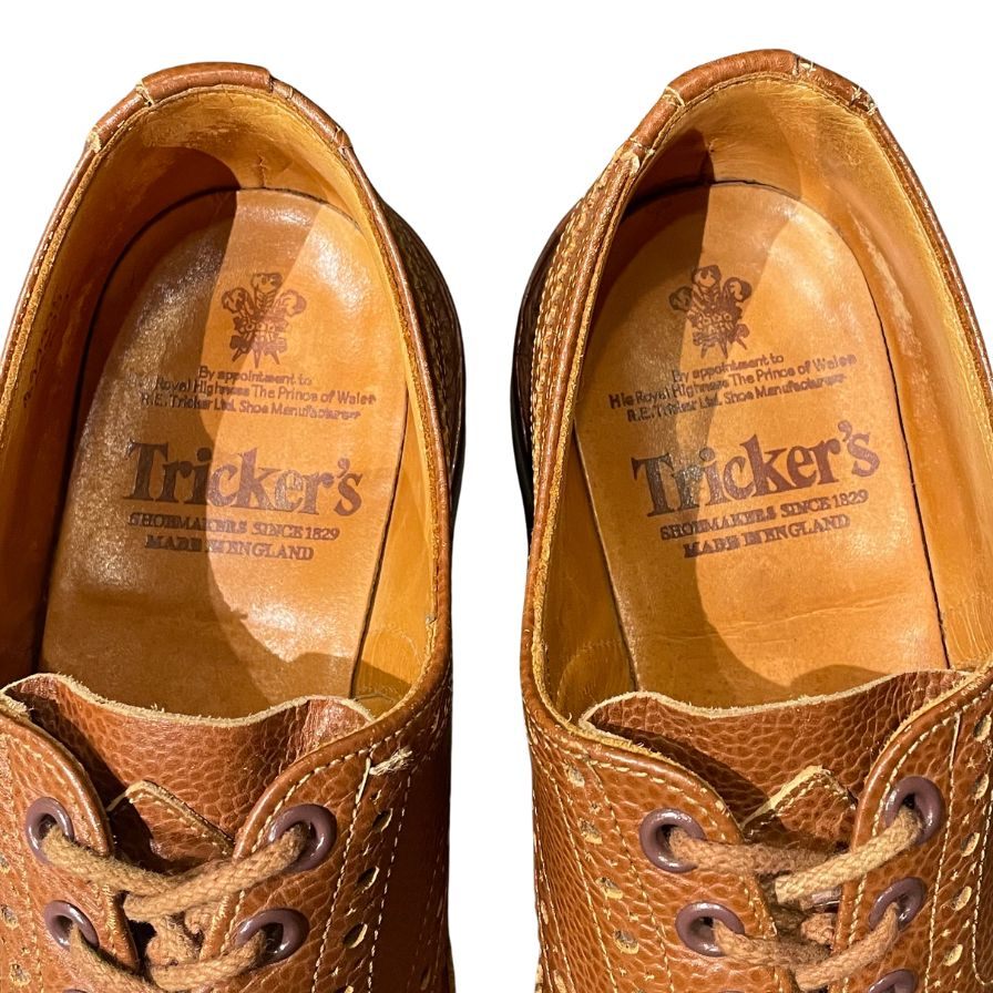 トリッカーズ レザーシューズ バートン グレインレザー ブラウン メンズ サイズUK7.5 Tricker's ビジネスシューズ 約26.5cm【LA】【中古】