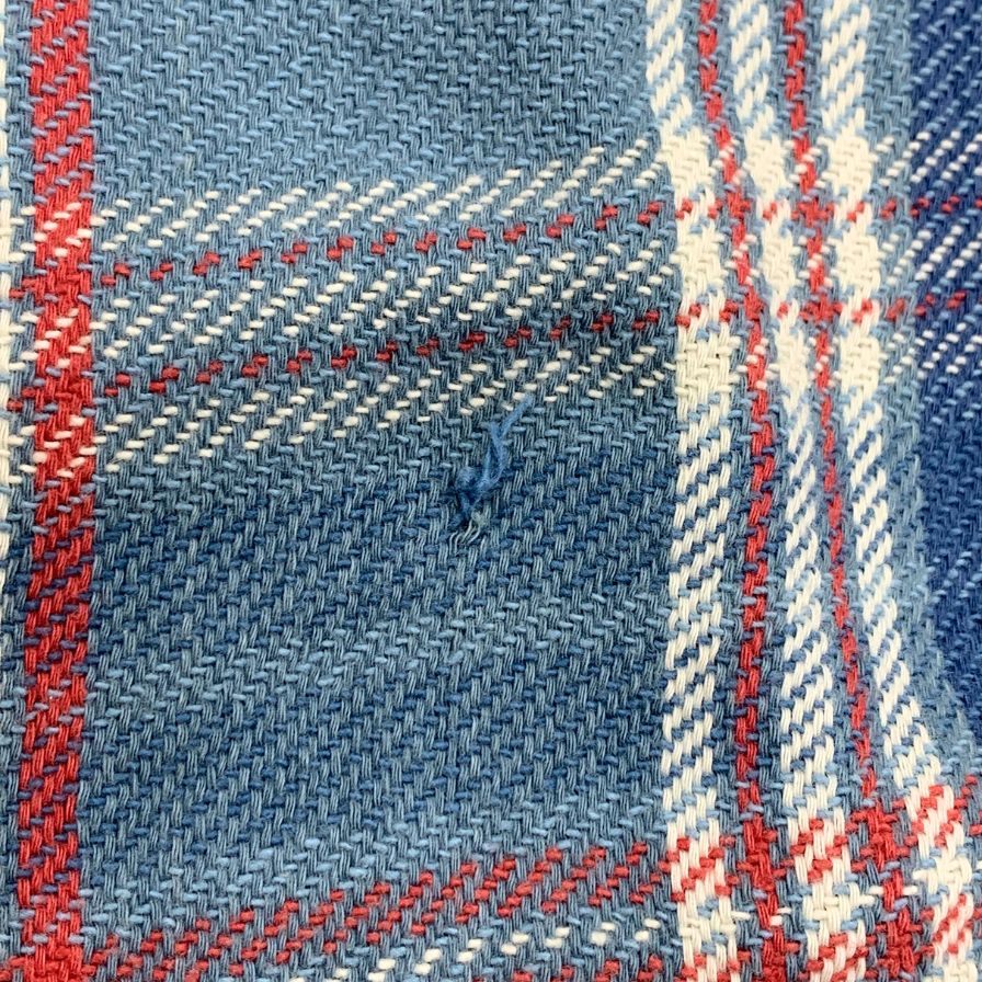 中古◆ダブルアールエル ラルフローレン 長袖シャツ チェック ブルー系 メンズ サイズXS RRL RALPH LAUREN 【AFB27】