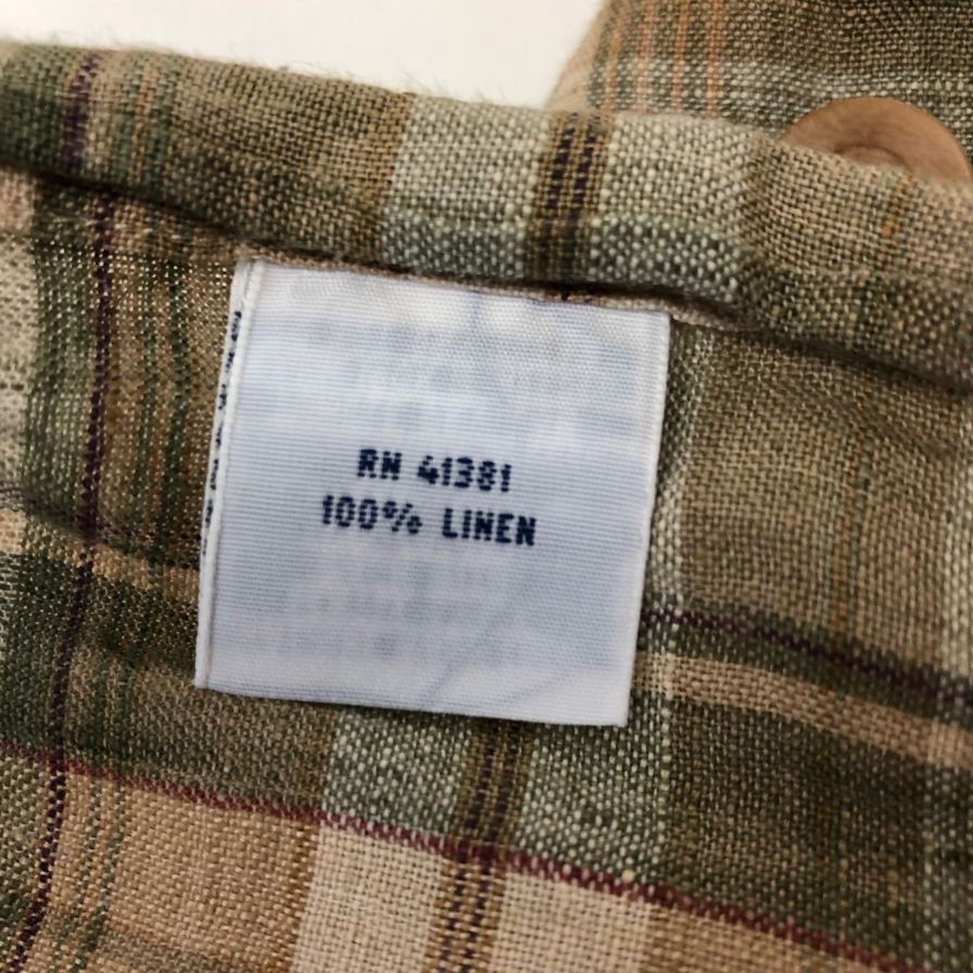 極美品◆ポロ ラルフローレン リネンシャツ 長袖 チェック ブラウン系 サイズS Polo Ralph Lauren 【AFB10】