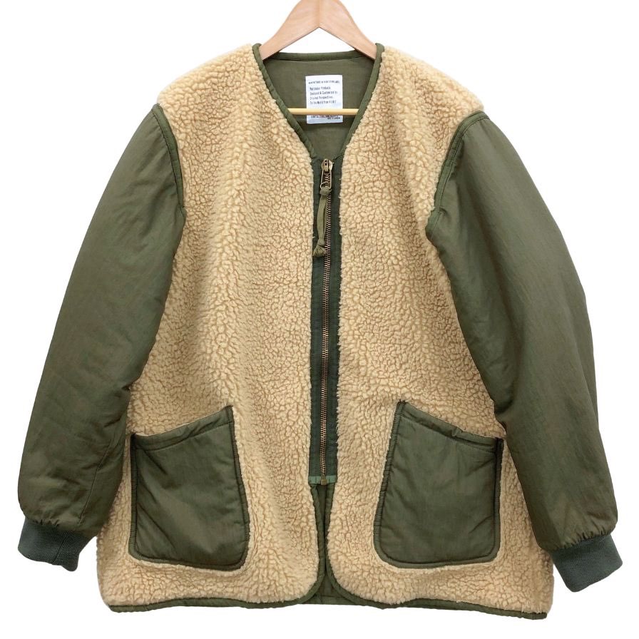 極美品◆エイチユニット ボア ライナー ジップ ジャケット メンズ サイズ1 カーキ H.UNIT 【AFB56】