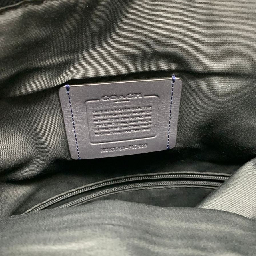 コーチ トートバッグ F57569 レザー バイカラー ネイビー×バーガンディ メンズ COACH【AFE2】