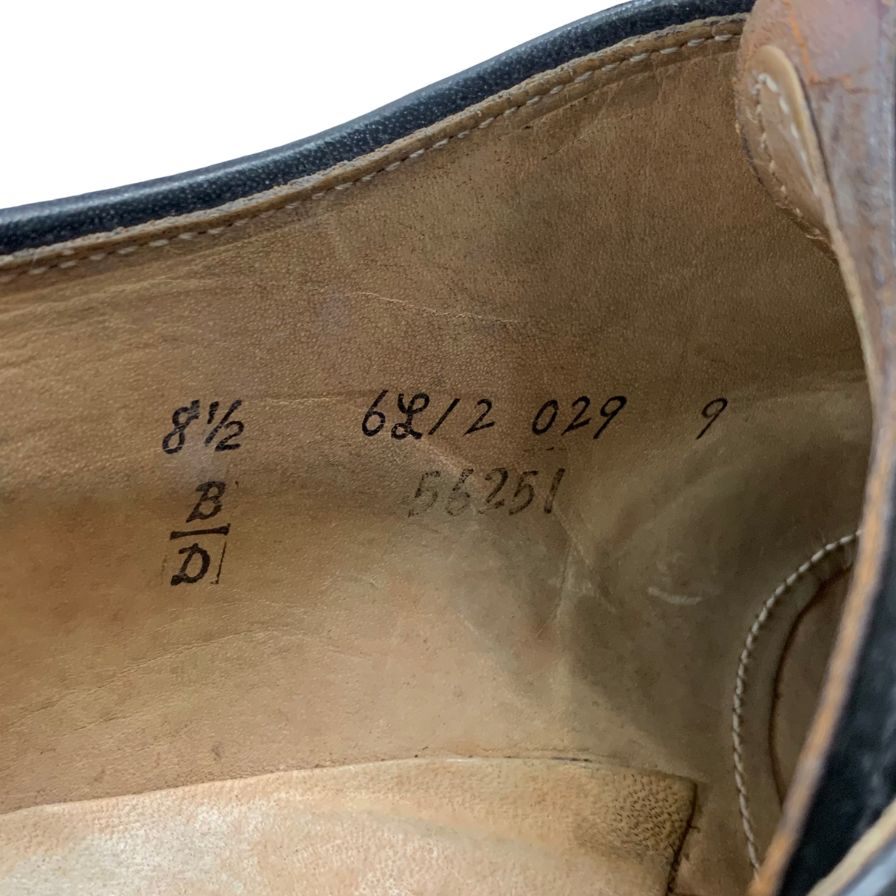オールデン レザーシューズ パンチド キャップトゥ 56251 コードバン サイズUS8.5D メンズ ブラック ALDEN 約26.5cm【AFC47】
