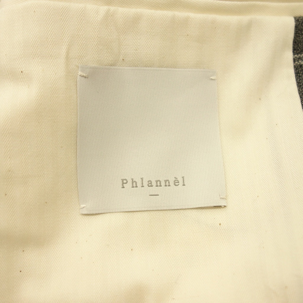 極美品◆フランネル ジャケット BBZ2021207A0001 チェック メンズ サイズ3 グレー系 phlannel【AFB28】