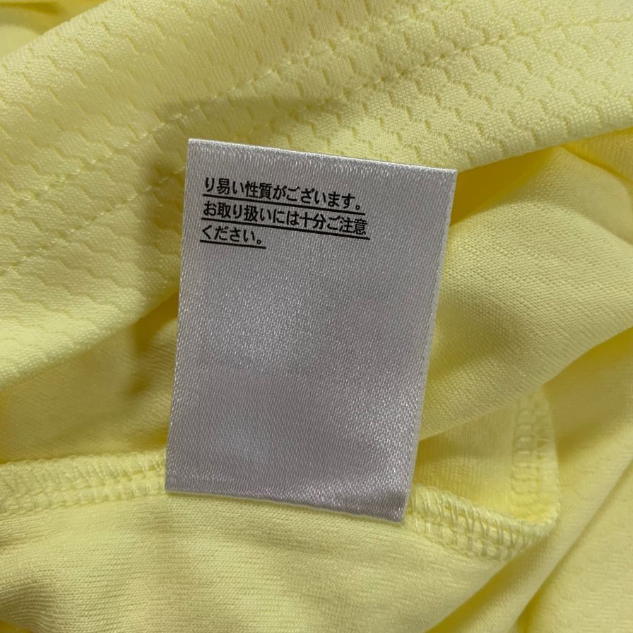 新品同様◆エルスポーツ Tシャツ ハーフジップ イエロー系 レディース サイズM ELLE SPORTS 【AFB21】