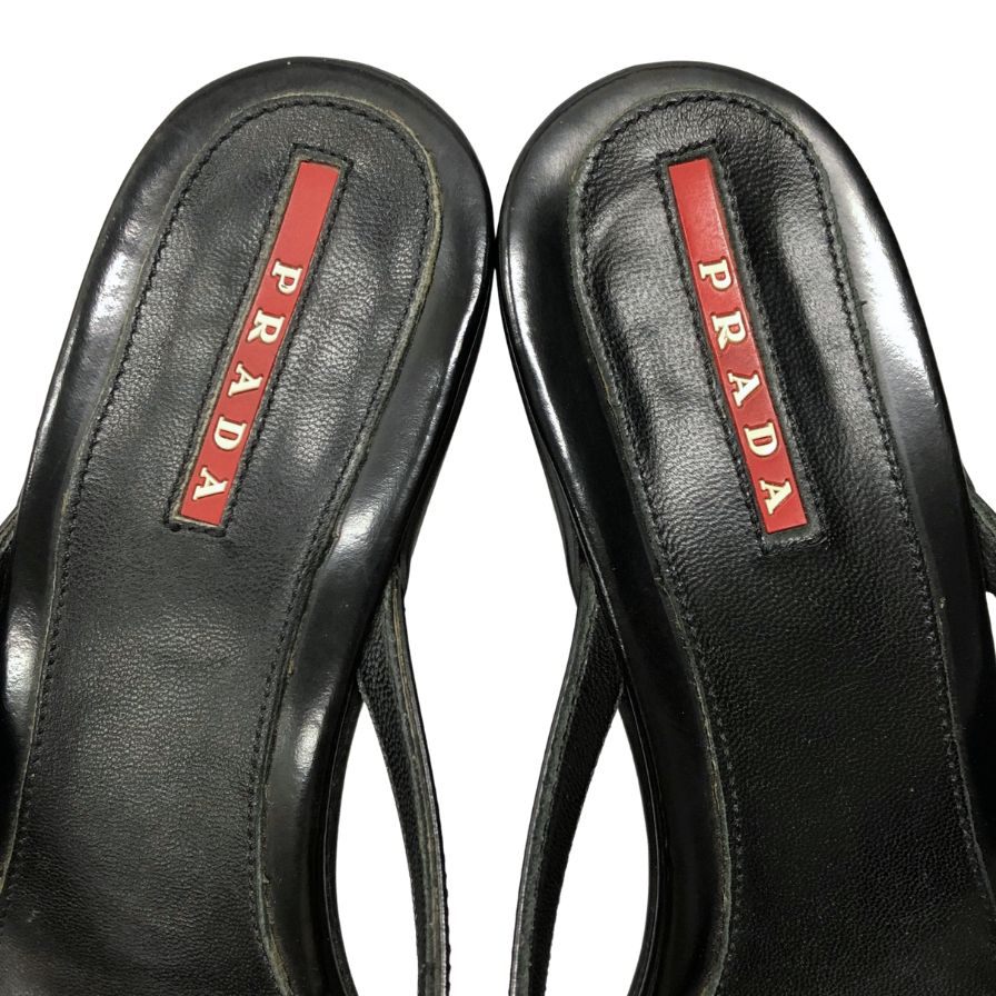 プラダ ストラップパンプス ロゴ レディース サイズ23.5cm PRADA 約23.5cm【AFD1】