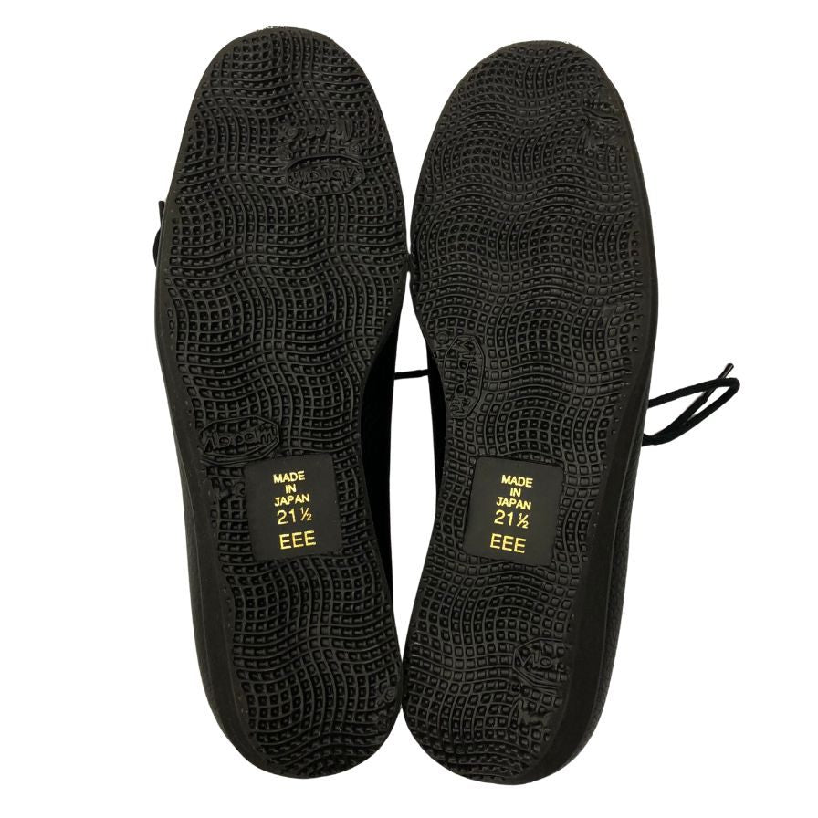 新宿屋 レースアップシューズ 3313 レザー シルバーシャーク ブラック レディース サイズ21.5 shinjukuya 約21.5cm【7-10】