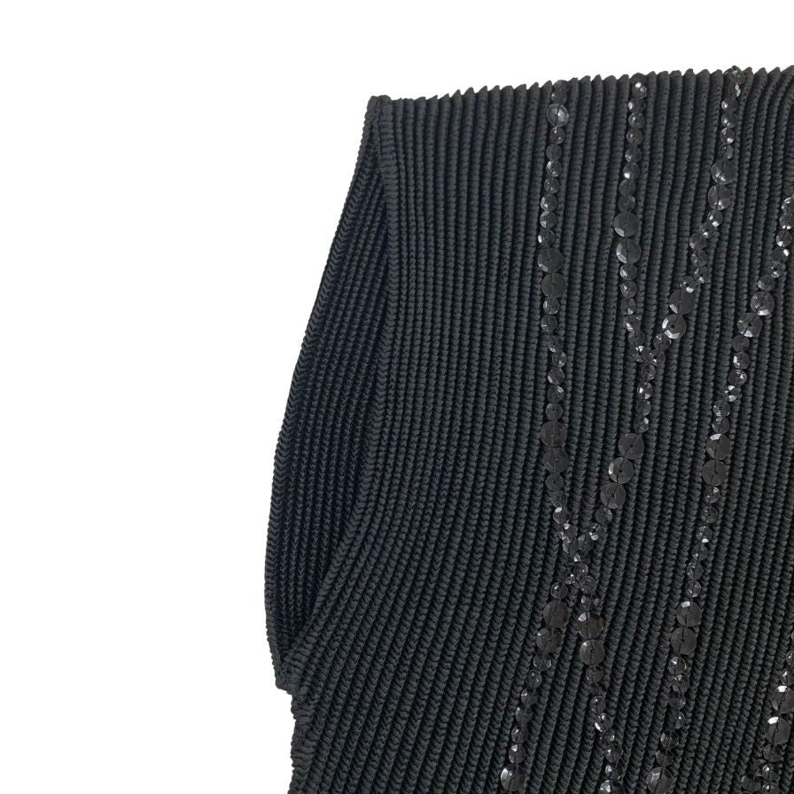 極美品◆スペッチオ ノースリーブ トップス No.411-160-78 プリーツ スパンコール付 ブラック レディース サイズ40 SPECCHIO 【AFB21】