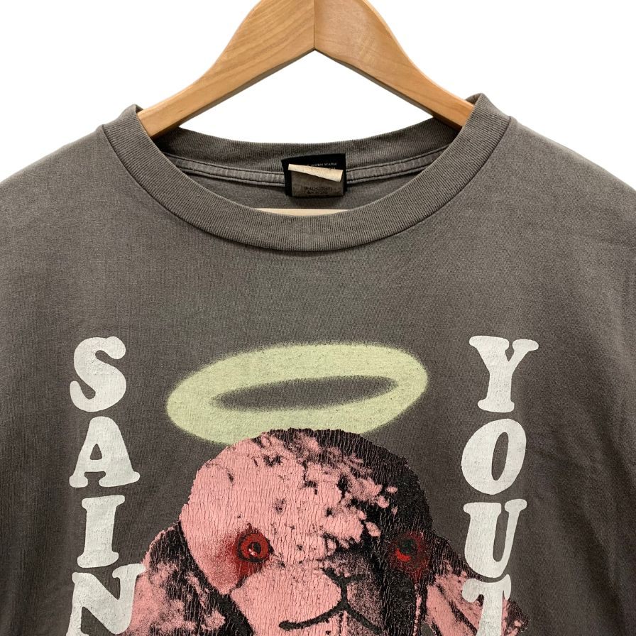 美品◆セントマイケル Tシャツ ピンクシープ 21AW サイズXL メンズ グレー SAINT MICHAEL 【AFB19】