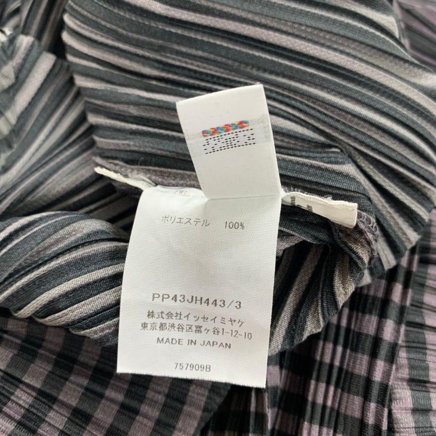 極美品◆イッセイミヤケ プリーツプリーズ ワンピース PP43JH443 マルチカラー グレイ系 サイズ3 ISSEY MIYAKE PLEATS PLEASE 【AFB48】