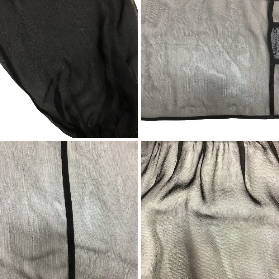 美品◆ドルチェ&ガッバーナ ブラウス シアー シルク ブラック レディース サイズ40 DOLCE&GABBANA 【AFB7】