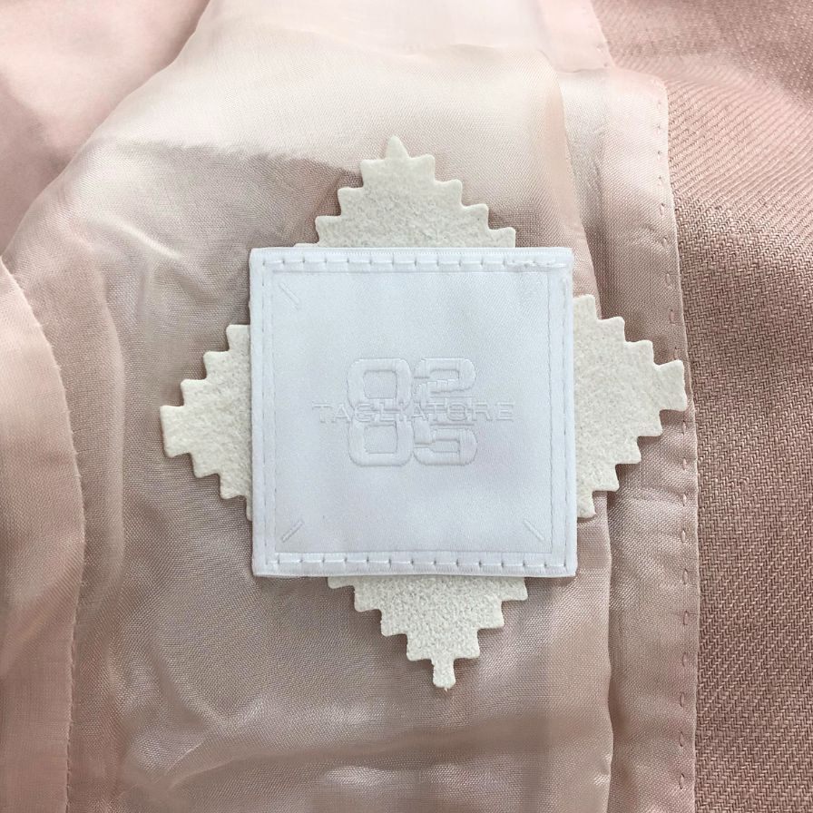 タリアトーレ スーツ セットアップ スリーピース 2B 金ボタン サイドベンツ 麻 ピンク レディース サイズ42 TAGLIATORE【AFB30】