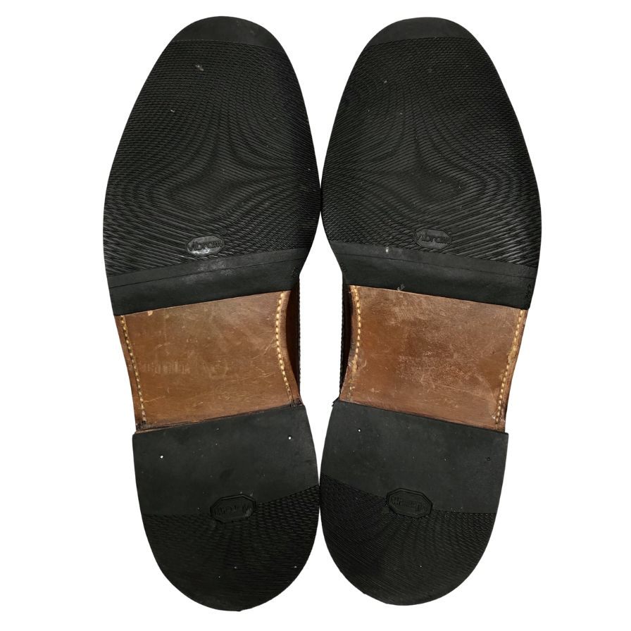 フローシャイム バーシティ 30679 CJ 69年製 ウイングロングチップ ブラウン メンズ サイズ9 FLORSHEIM VARSITY 約27.0cm【AFC34】