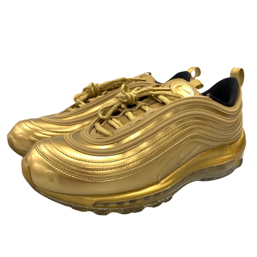 美品◆ナイキ スニーカー エアマックス97 CT4556 700 メタリックゴールド メンズ サイズ27cm NIKE AIR MAX【AFC5】