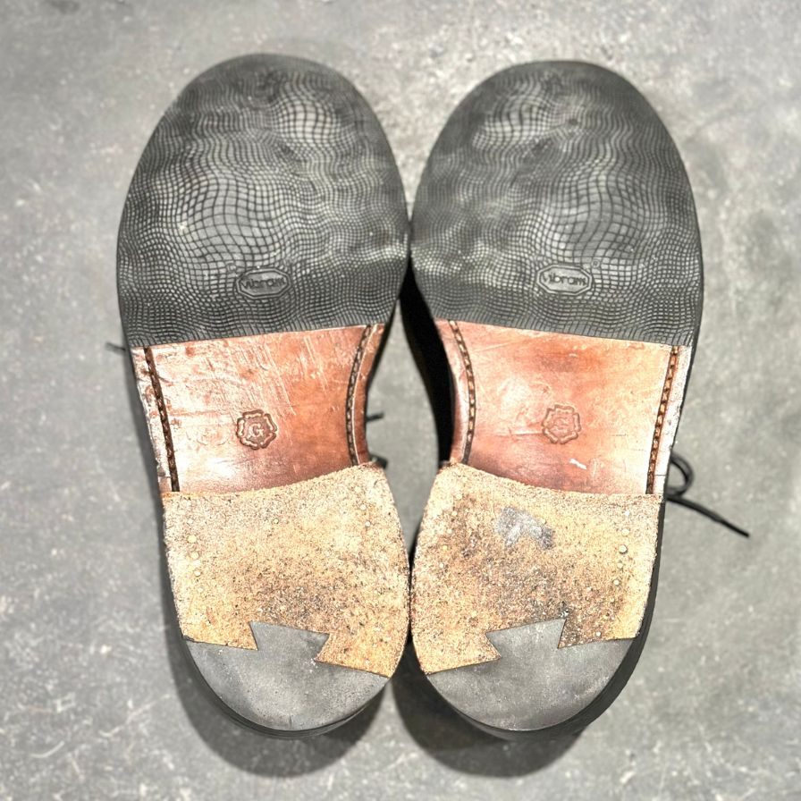 グレンソン レザーシューズ S199G 426 プレーントゥ トリプルウェルト グレインレザー ブラック サイズ6.5G GRENSON ビジネスシューズ 約25.0cm【LA】【中古】