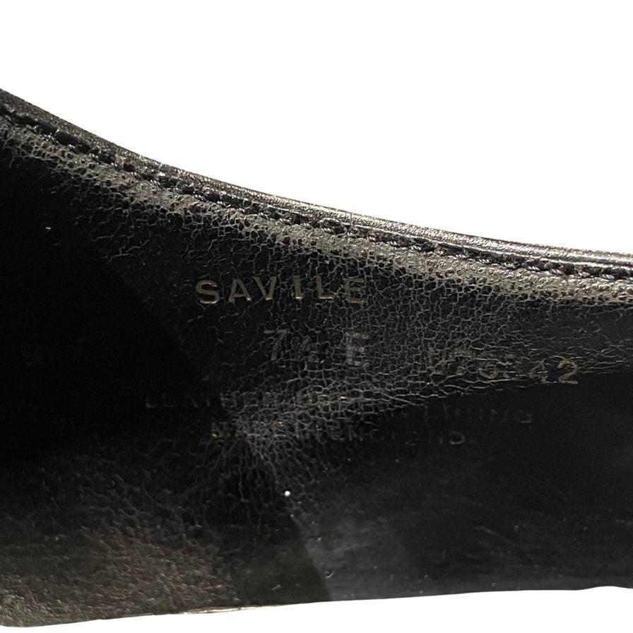 クロケット&ジョーンズ サヴィル シングルモンク ブラック サイズUK7.5E Crockett&Jones ビジネスシューズ 約26.0cm【LA】【中古】