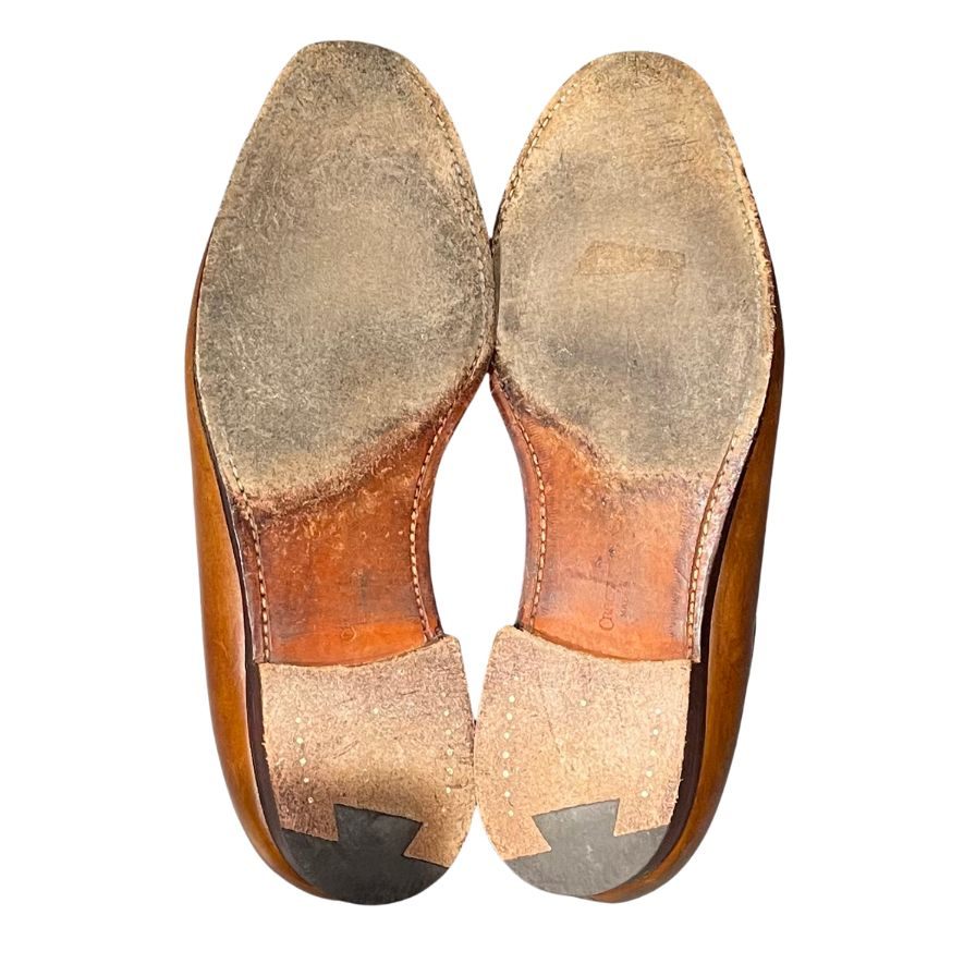 クロケット&ジョーンズ レザーシューズ キャベンデッシュ3 タッセルローファー カーフ ブラウン サイズUK7.5E CROCKETT&JONES ローファー 約26.5cm【LA】【中古】