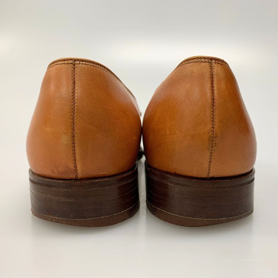 クロケット&ジョーンズ ローファー キャンバスコンビ メンズ ブラウン サイズUK5.5E CROCKETT&JONES 約24.0cm【AFC44-2】