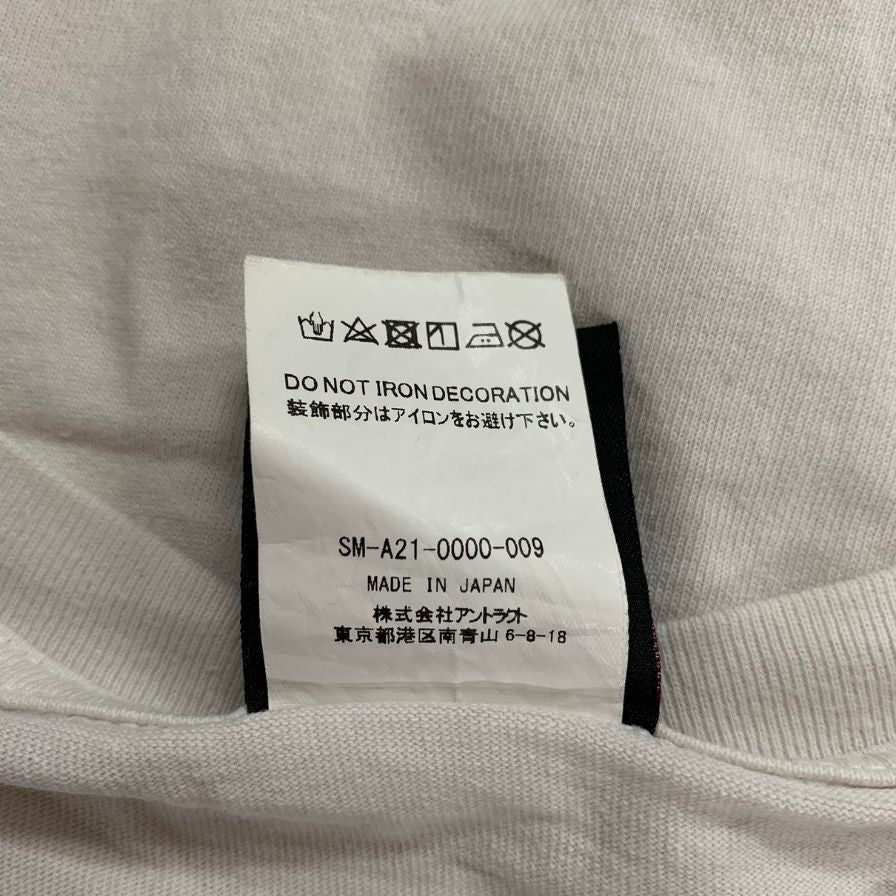 美品◆セントマイケル Tシャツ SMプリント 21AW サイズXL メンズ ホワイト SAINT MICHAEL 【AFB19】