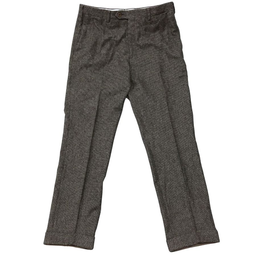 ブリオーニ スラックス チェック メンズ ウール ポリウレタン サイズ48 ブラウン系 Brioni【】
