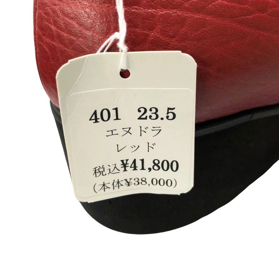 ジュンジュンバイ新宿屋 パンプス レザー 401 レッド サイズ23.5 レディース Jun.Jun by shinjukuya 約23.5cm【7-16】