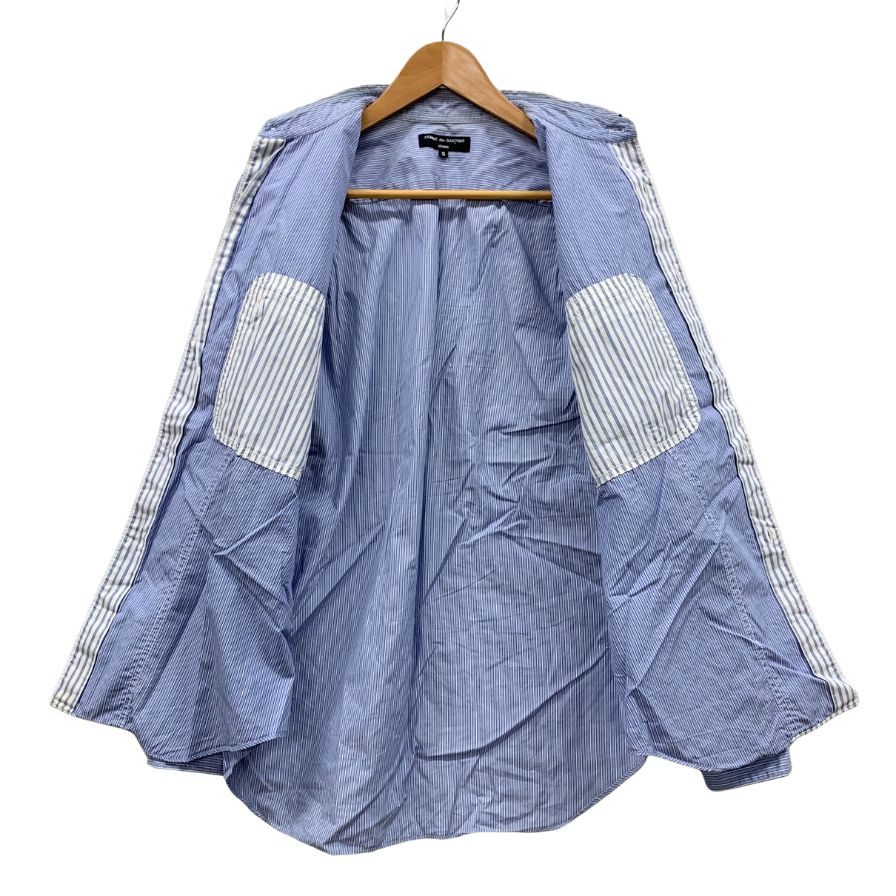 中古◆コムデギャルソン オム 長袖シャツ ストライプ切替 メンズ サイズS HQ-B003 comme des garcons homme 【AFB49】