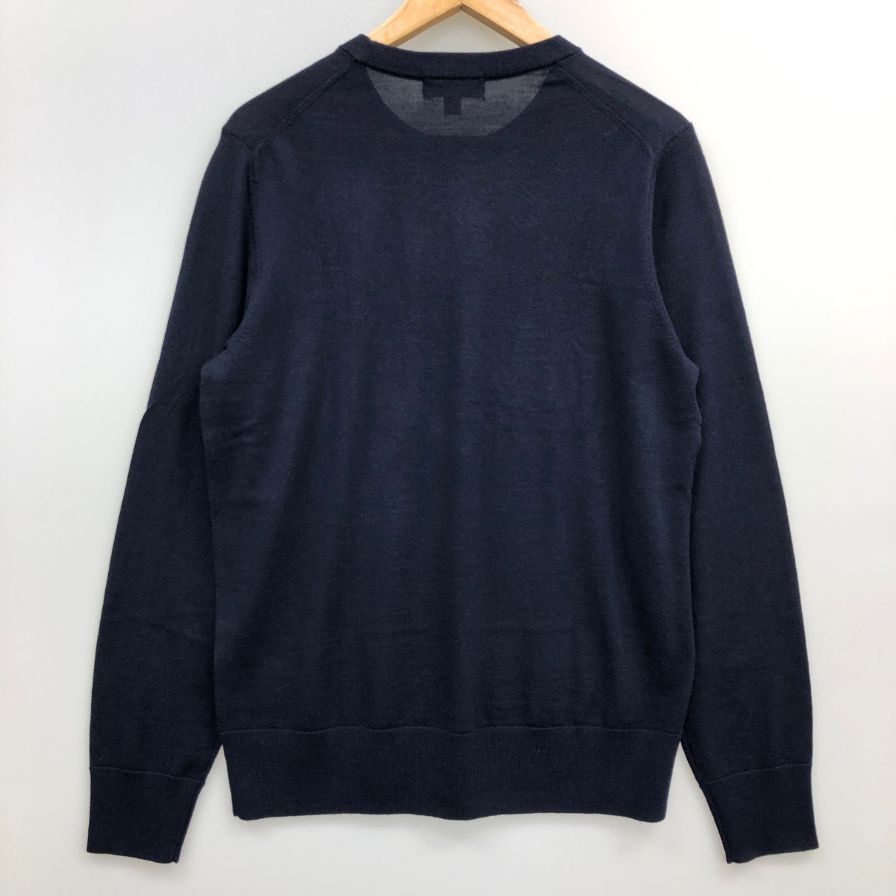 極美品◆ブルックスブラザーズ セーター ニット ウール メンズ サイズS ネイビー BROOKS BROTHERS 【AFB46】