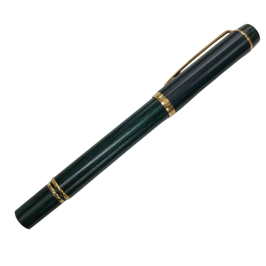 ウォーターマン 万年筆 アイデアル 木目調 ペン先 18K 750 グリーン ゴールド WATERMAN【AFI14】