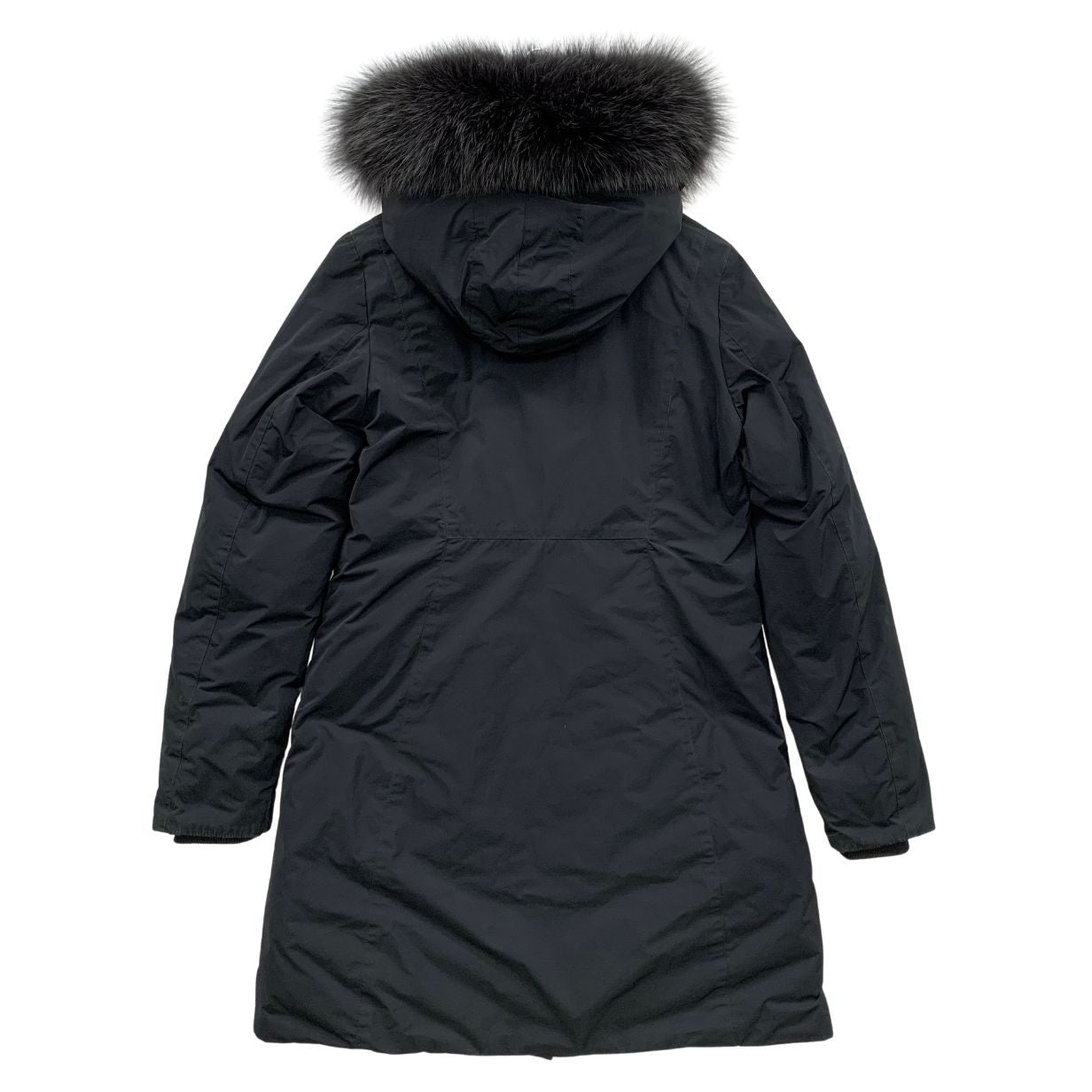 中古◆ウールリッチ イエナ別注 ダウンジャケット フォックスファー フード レディース サイズS ブラック WOOLRICH IENA 【AFA19】