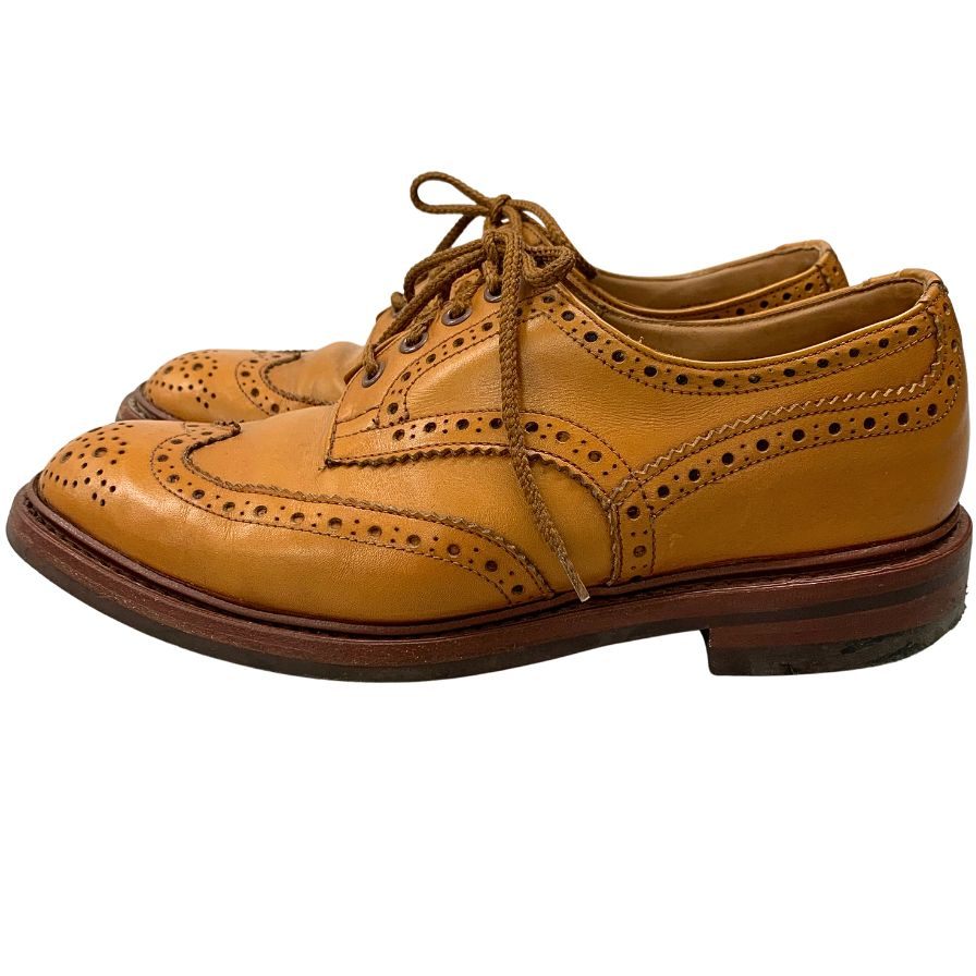 トリッカーズ レザーシューズ バートン ウイングチップ 75633 サイズ7.5 ブラウン系 メンズ Tricker's 約26.0cm【AFC43】