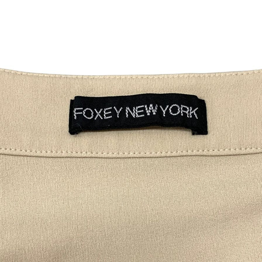極美品◆フォクシー ニューヨーク カーディガン サイズ38 ベージュ レディース 21279-ARJAG201 FOXEY NEW YORK 【AFB11】