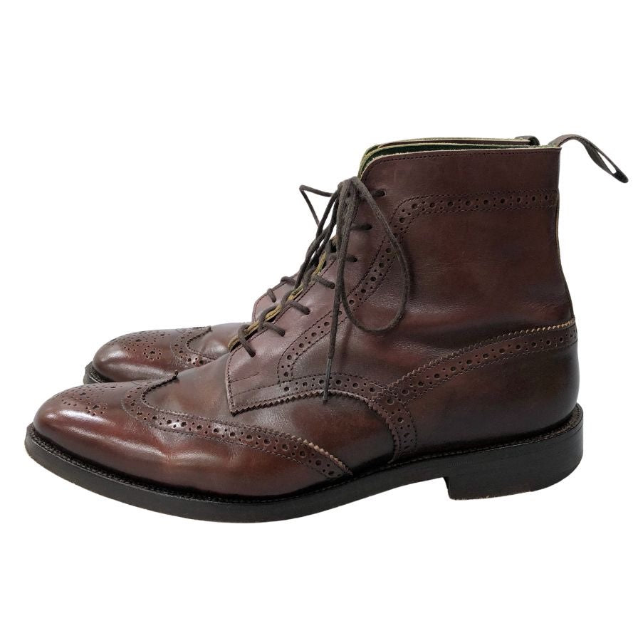 トリッカーズ レースアップブーツ ウイングチップ ブーツ レザー バーガンディ メンズ サイズ9 Tricker`s 約27.5cm【AFC35】