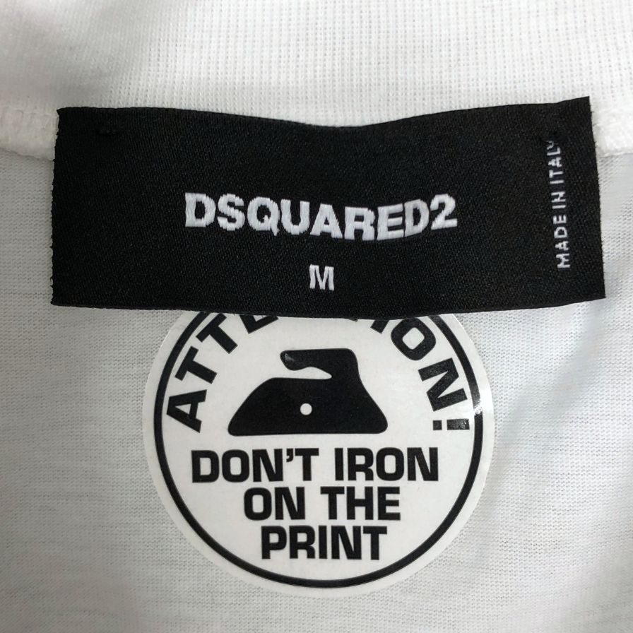 新品同様◆ディースクエアード ツインズラビット Tシャツ メンズ サイズM ホワイト DSQUARED2 【AFB8】