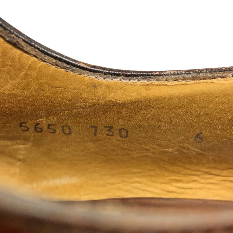 ペルーゾ レザーシューズ 5650 730 ウイングチップ ブラウン サイズUK6 PELUSO 約25.0cm【AFC28】