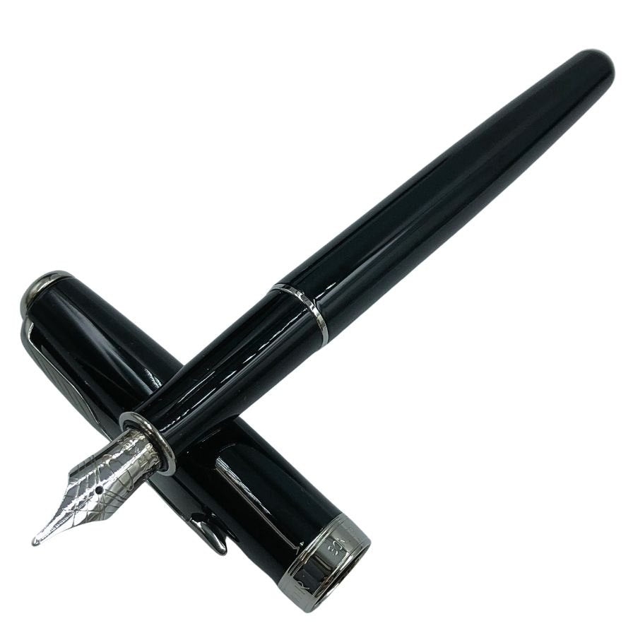 パーカー 万年筆 ソネット ペン先18K-750 ブラック シルバー F字 PARKER SONNET【AFI18】