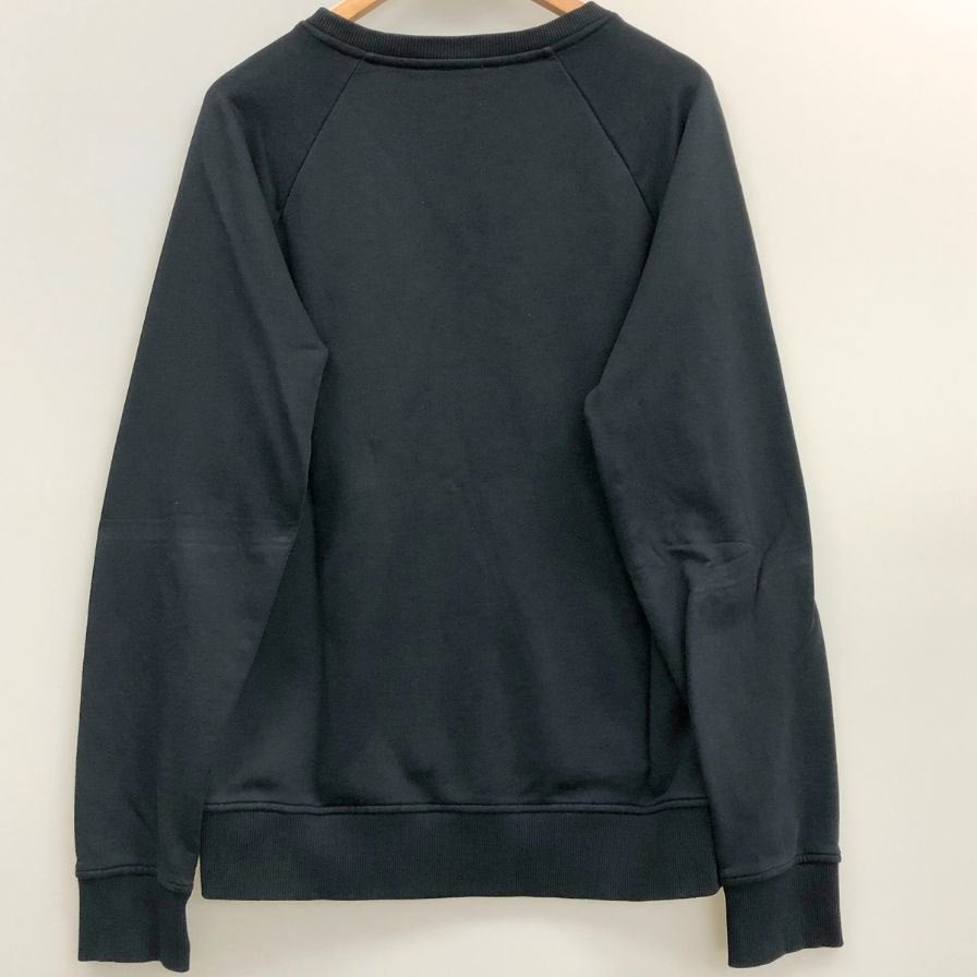 美品◆バルマン トレーナー スウェット ワンポイントロゴデザイン ブラック サイズL メンズ BALMAIN 【AFB24】
