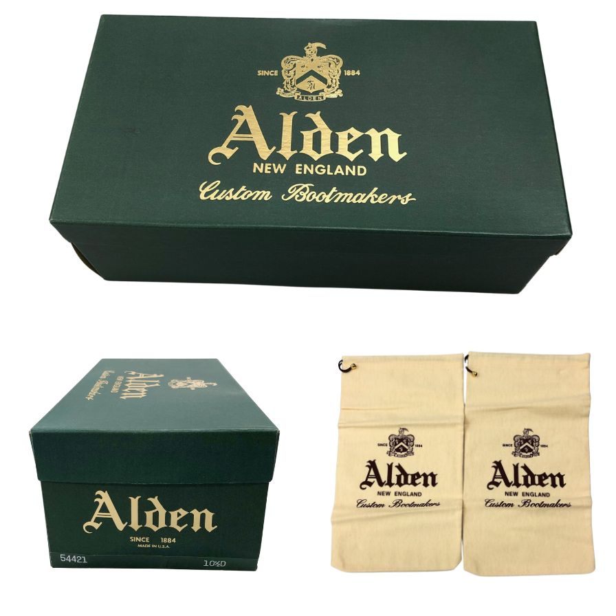 オールデン レザーシューズ 54421 カーフ ライトブラウン Vチップ サイズ10.5 ALDEN ビジネスシューズ 約28.5cm【LA】【中古】