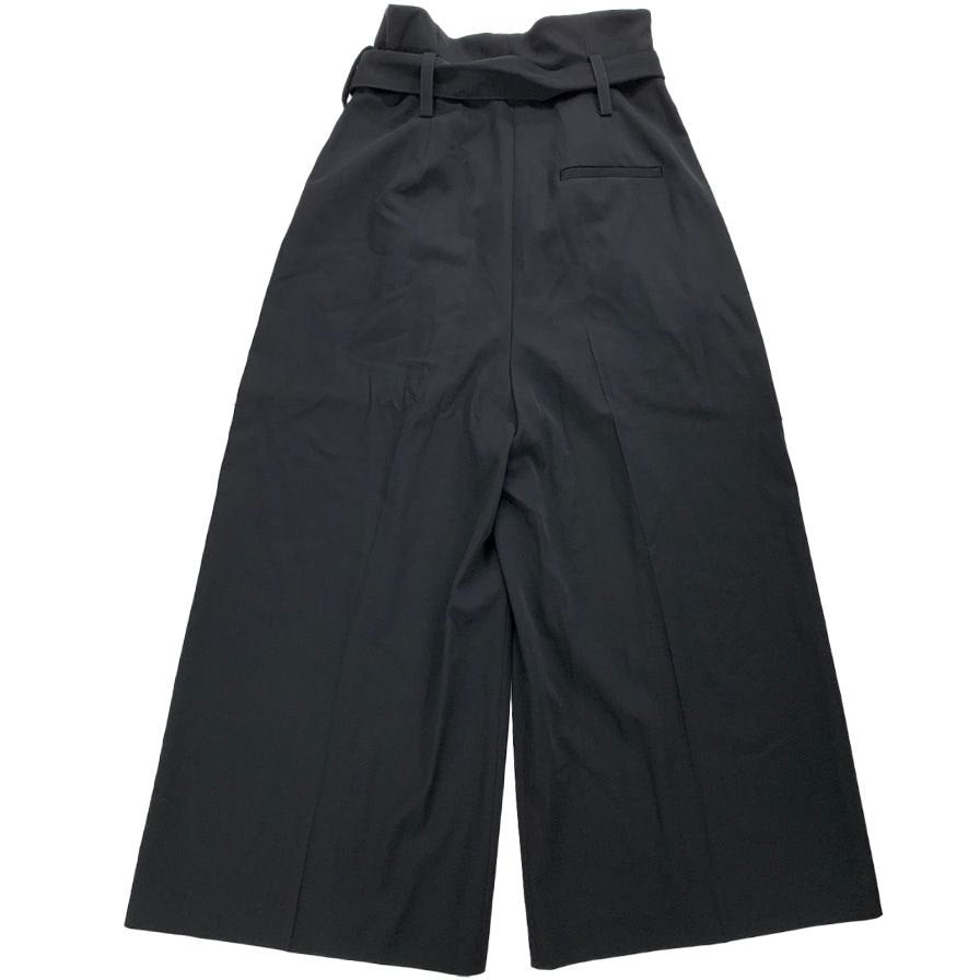 美品◆ステラマッカートニー ベルテットパンツ ハイウエスト ウール ブラック レディース サイズ40 STELLA McCARTNEY 【AFB1】